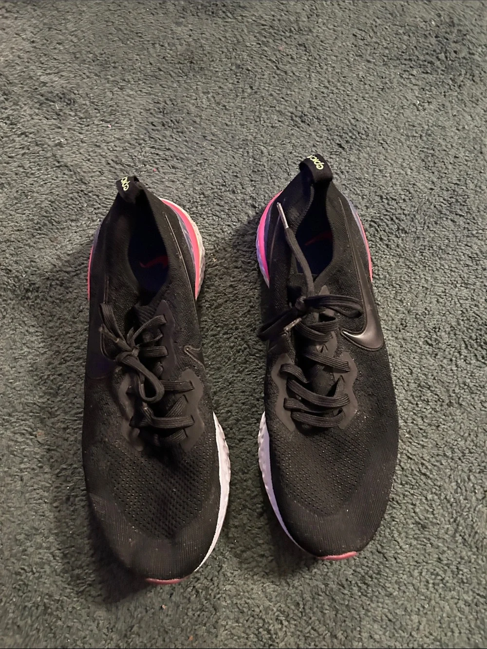 Nike Men’s Black with Pink Accent Athletic Sneakers